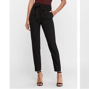 EXPRESS HIGH WAISTED PAPERBAG ANKLE PANT